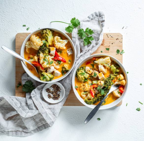 Brokułowo-kalafiorowe curry