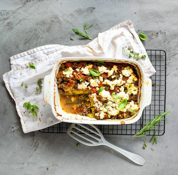 Lasagne z cukinii o niskiej zawartości węglowodanów