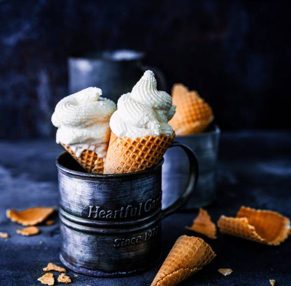 Miękkie lody waniliowe