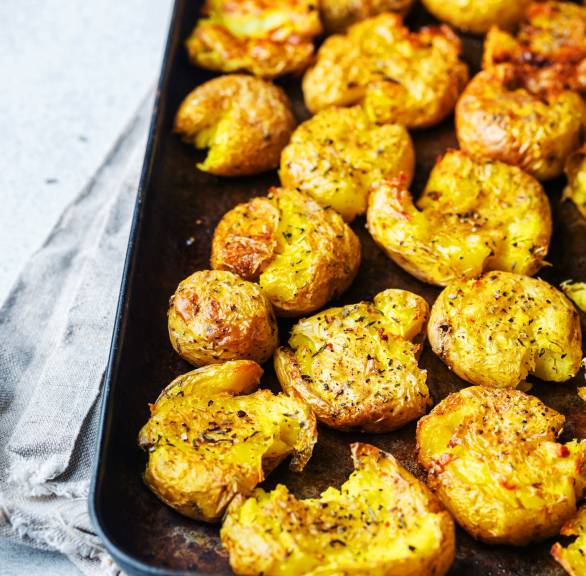 Smashed Potatoes z czosnkiem
