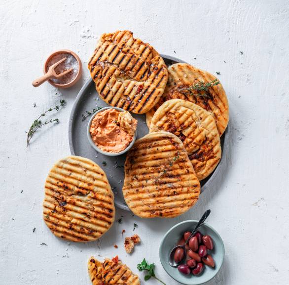 Śródziemnomorski chleb z grilla