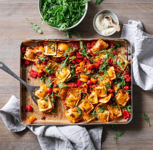Szybkie ravioli z blachy