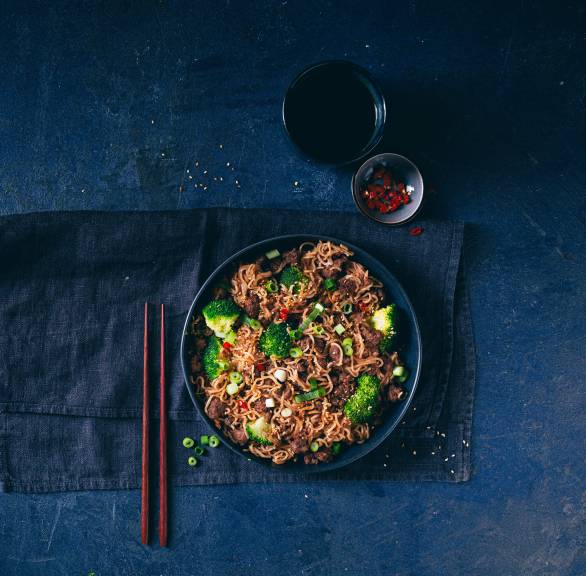 Ramen stir fry z wołowiną
