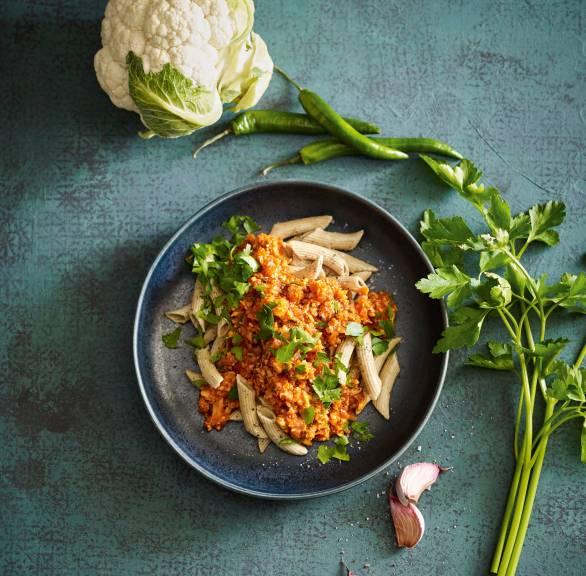 Wegańskie kalafiorowe Bolognese