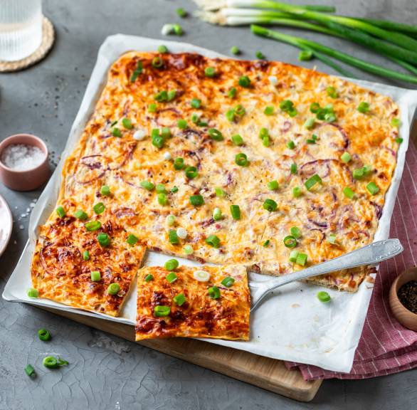 Pizza shake à la tarte flambée