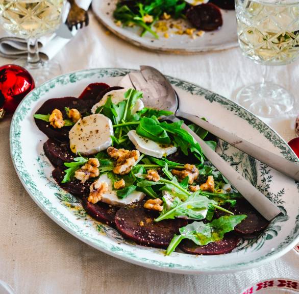 Carpaccio z buraków i kozim serem