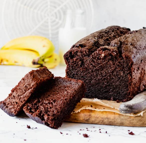 Czekoladowe ciasto bananowe bez cukru