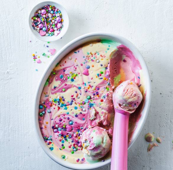 Domowe lody tęczowe