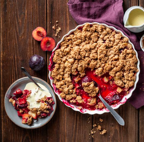 Crumble jabłkowo-śliwkowe z Lidlomixa
