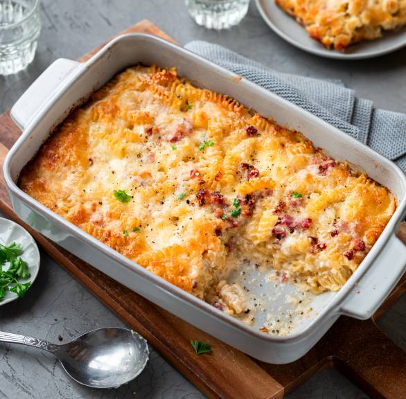 Zapiekanka Carbonara bez wstępnego gotowania