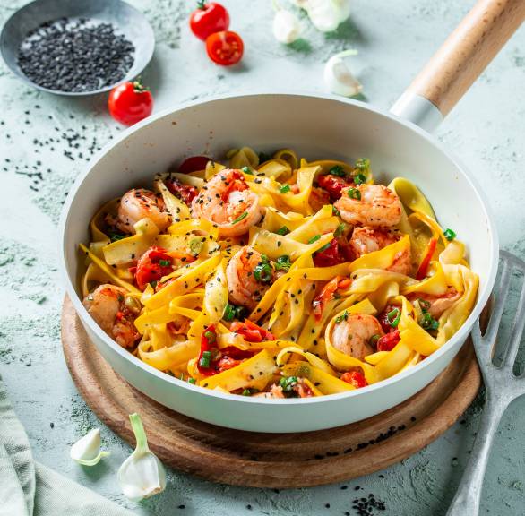 Zoodles z krewetkami