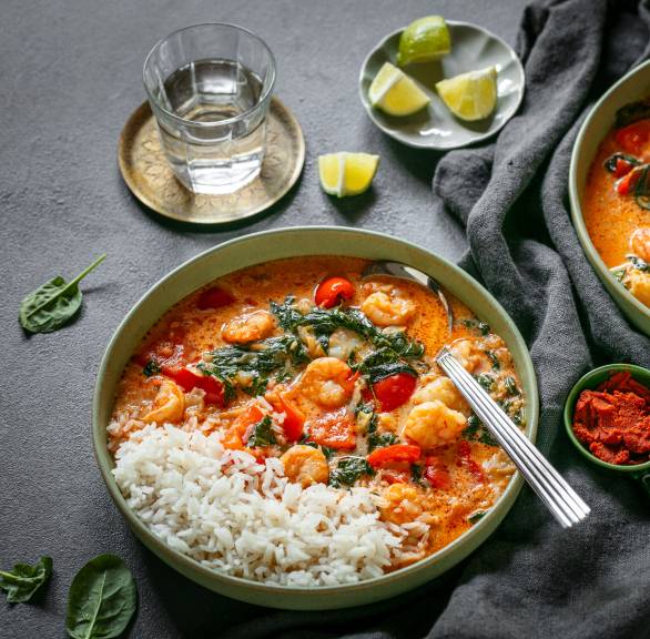 Curry z krewetkami