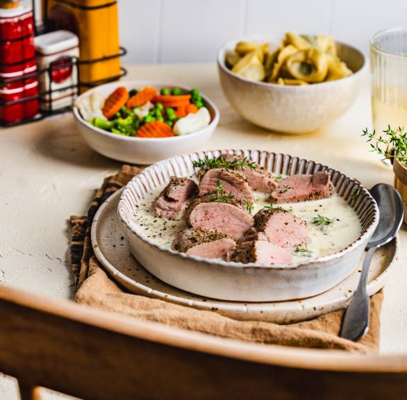Polędwiczki wieprzowe w sosie gorgonzola