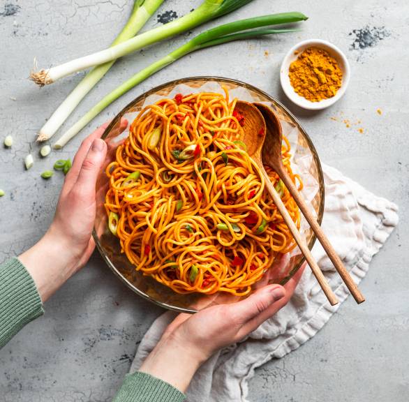 Absolutny hit "sałatka spaghetti z curry"