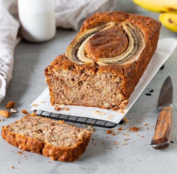 Orkiszowy chleb bananowy bez cukru