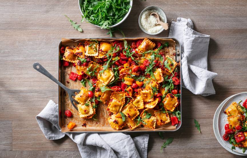 Szybkie ravioli z blachy