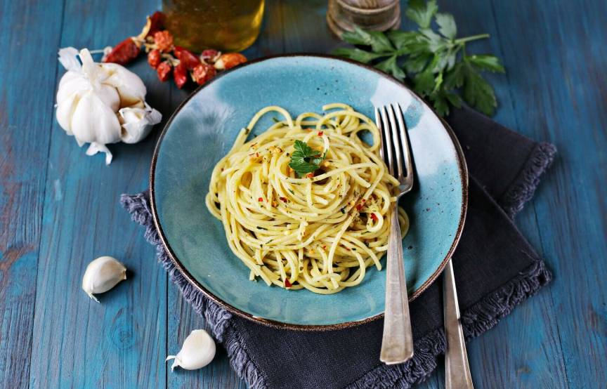 Spaghetti aglio, olio e peperoncino