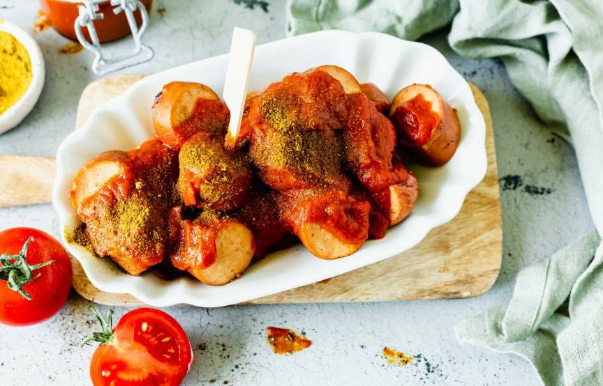 Currywurst z sosem