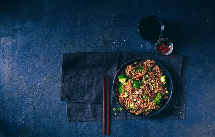 Ramen stir fry z wołowiną