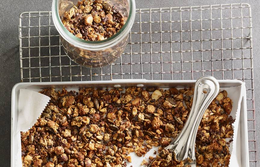 Granola kakaowa o niskiej zawartości węglowodanów