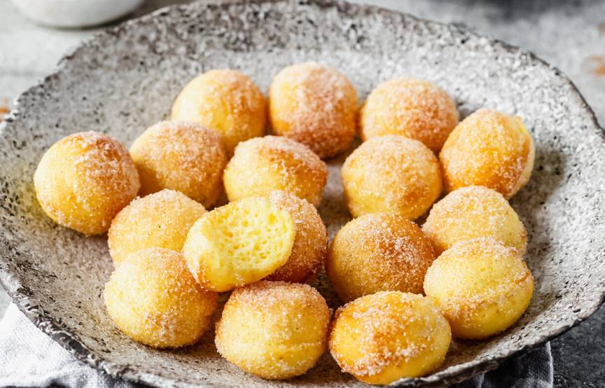 Mini pączki twarogowe