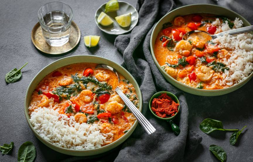 Curry z krewetkami