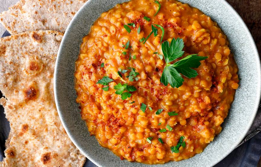Prosty dal z soczewicy