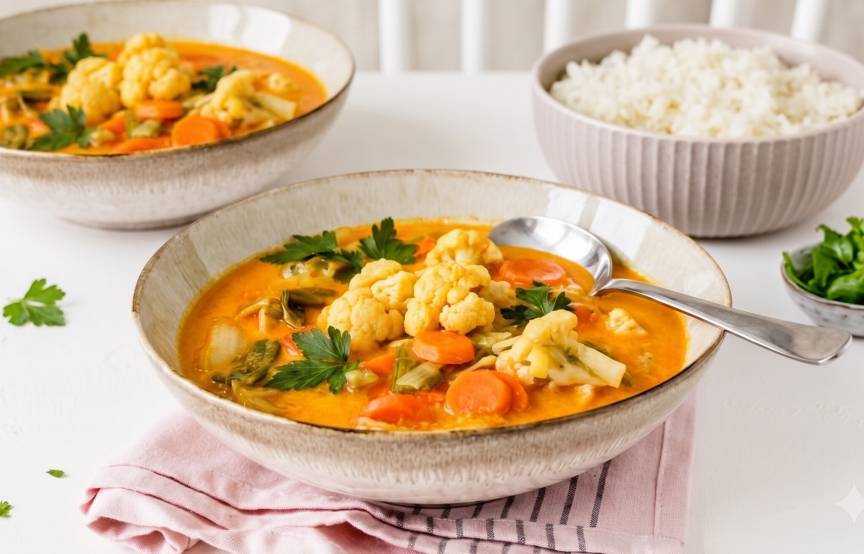 Indyjskie curry kalafiorowe - low carb