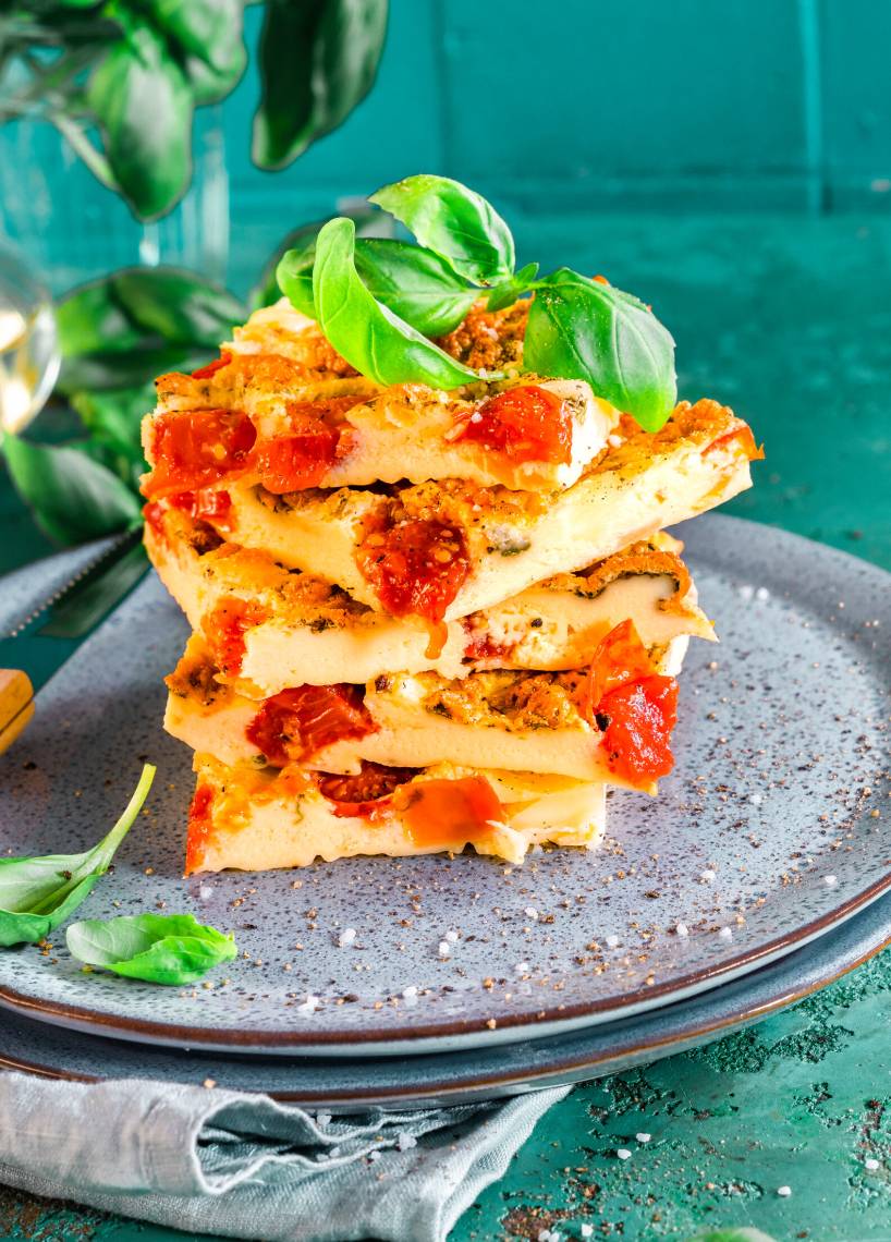 Frittata z pomidorami i mozzarellą