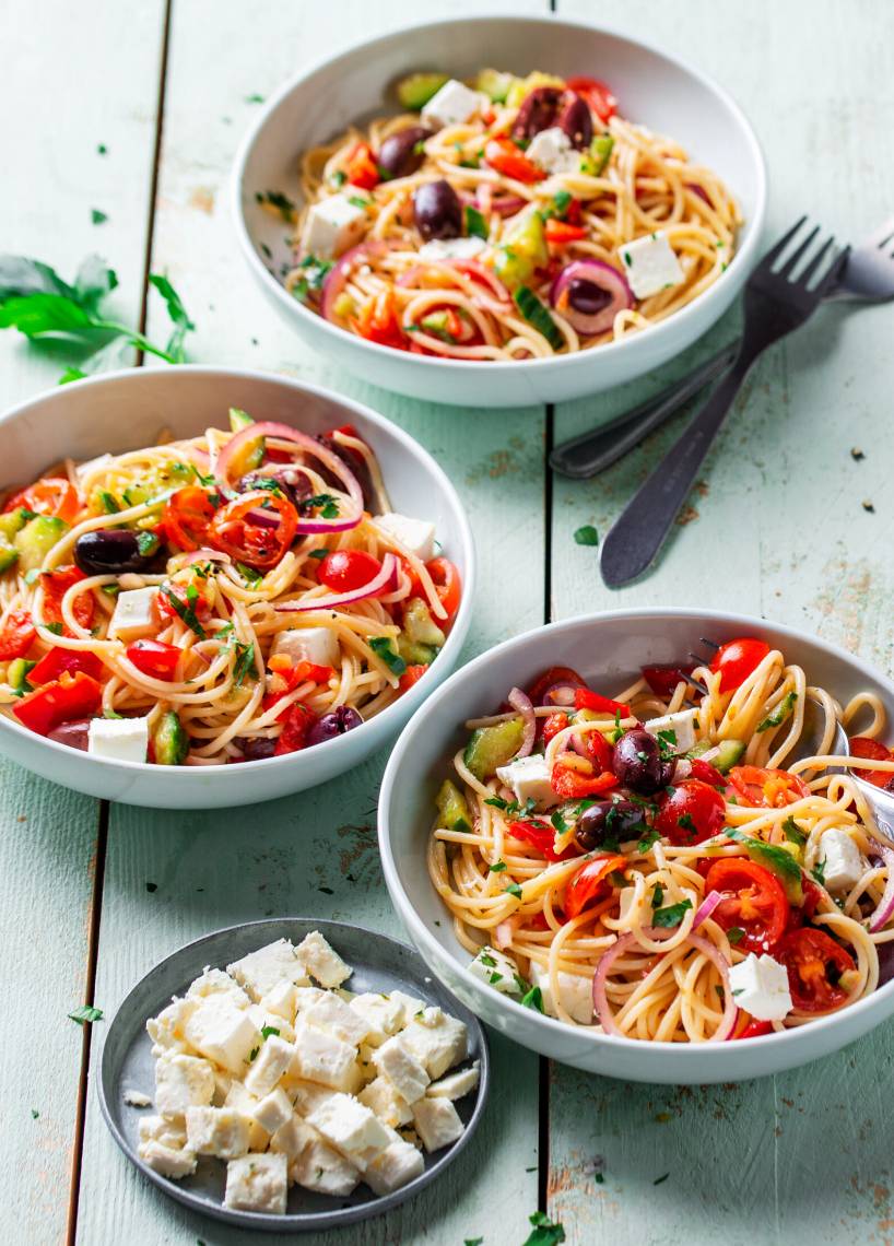 Grecka sałatka spaghetti