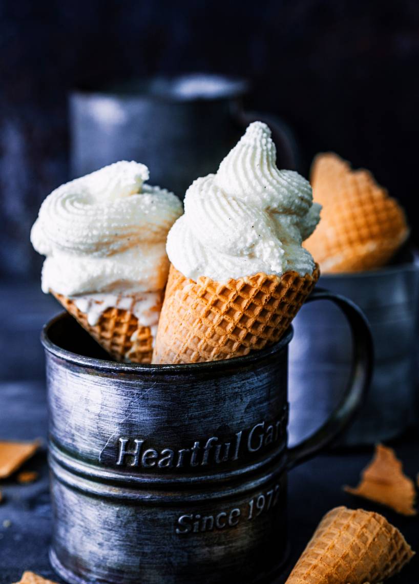 Miękkie lody waniliowe