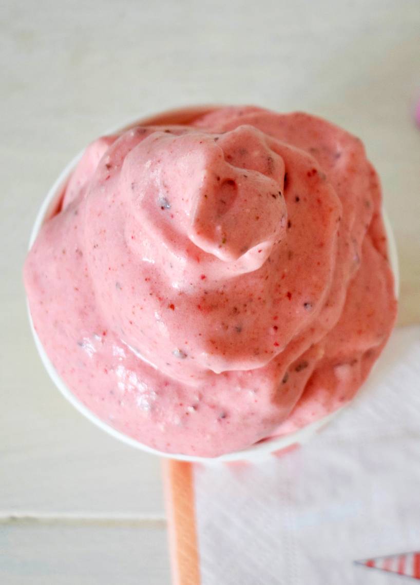 Miękkie lody "truskawkowa czekolada"