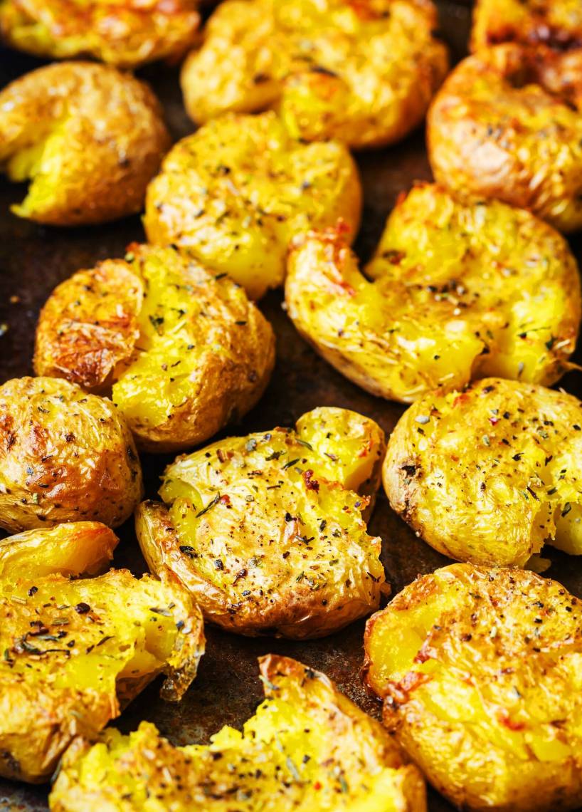 Smashed Potatoes z czosnkiem