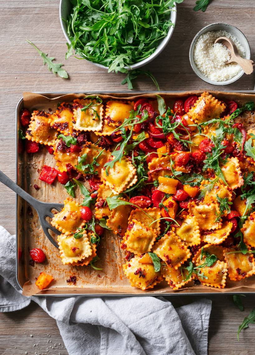 Szybkie ravioli z blachy