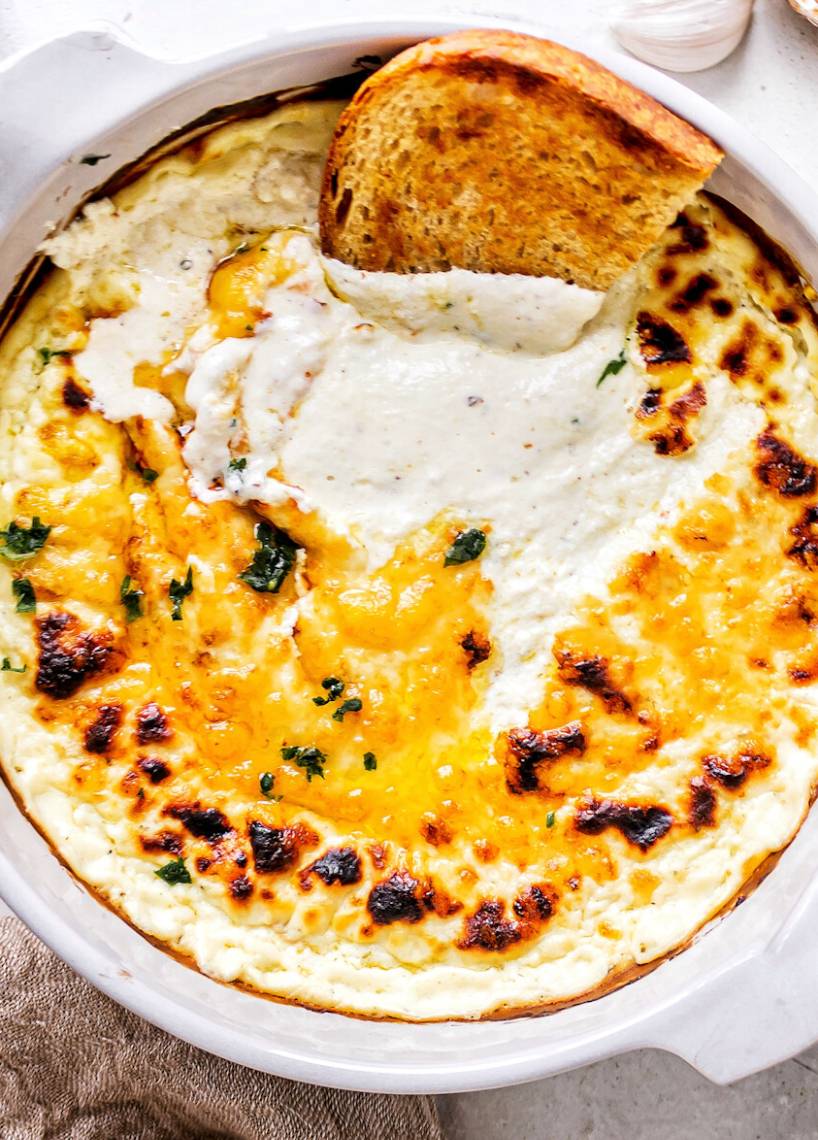 Zapiekany dip serowy