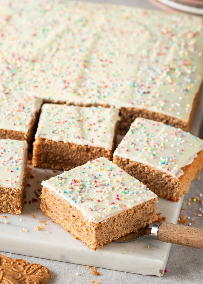 Miękkie ciasto speculoos z blachy