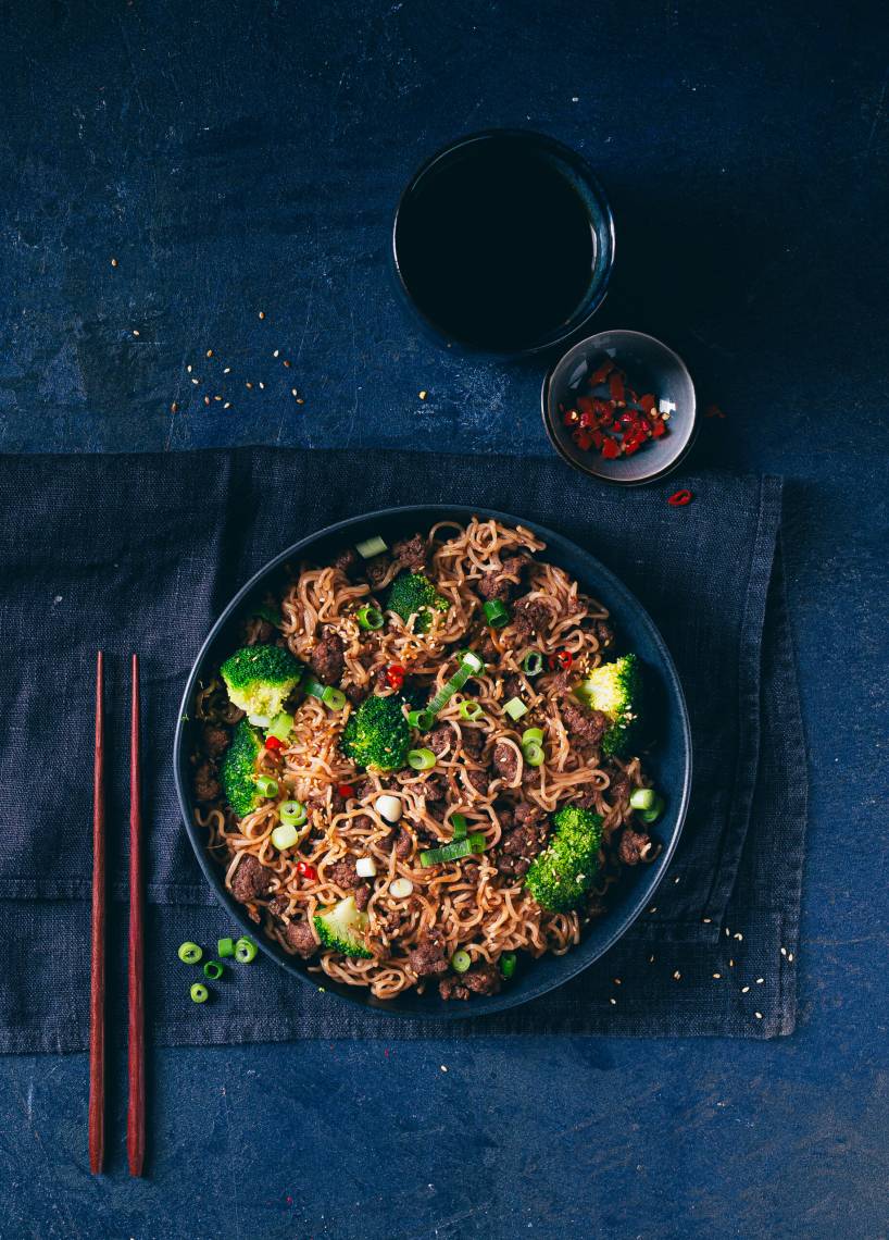 Ramen stir fry z wołowiną
