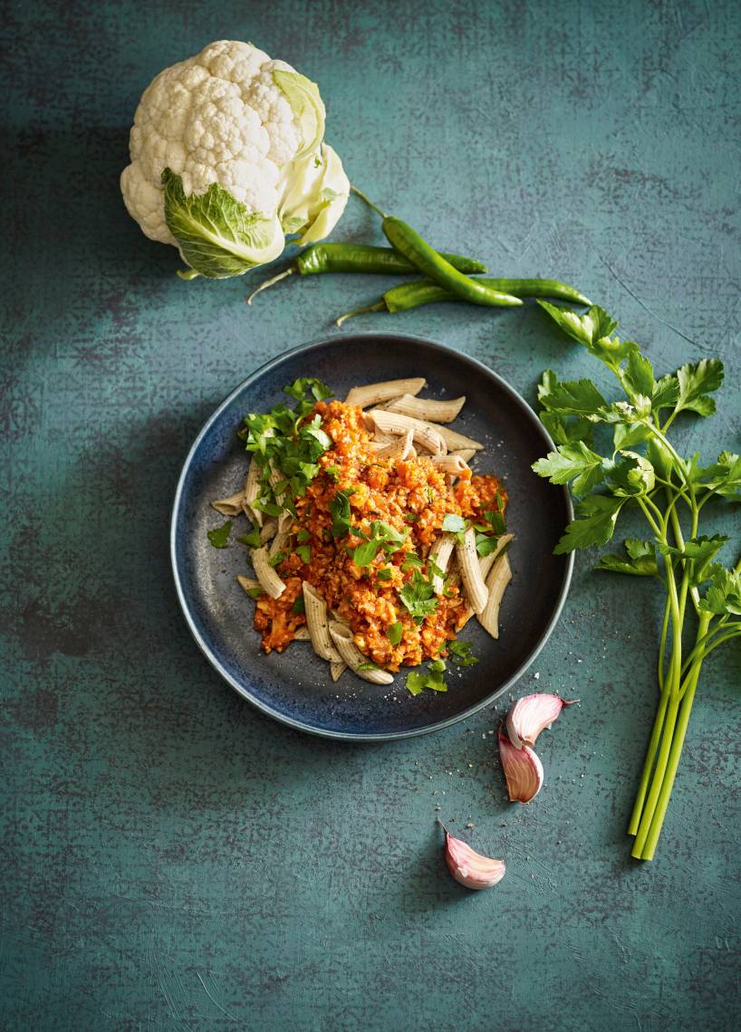Wegańskie kalafiorowe Bolognese