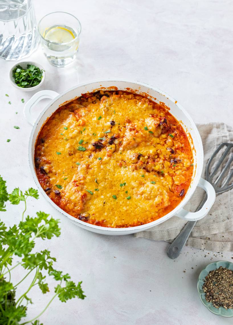 Zapiekanka z kurczakiem Tex-Mex