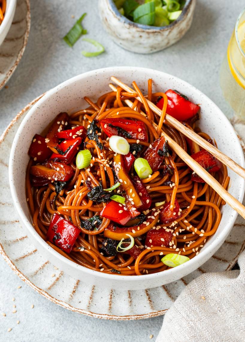 Błyskawiczne spaghetti teriyaki