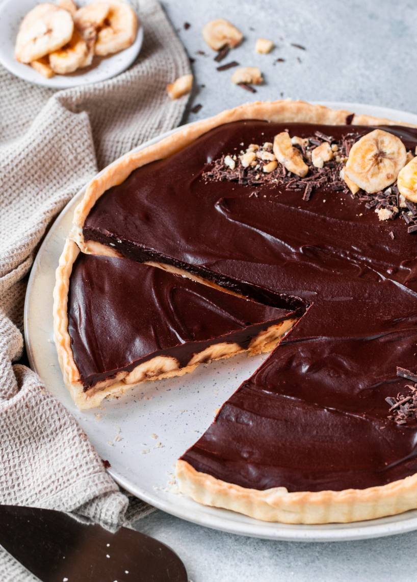 Czekoladowa tarta bananowa