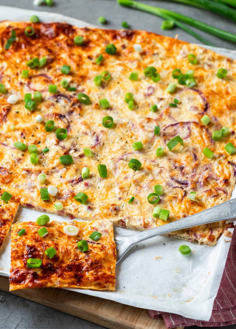 Pizza shake à la tarte flambée