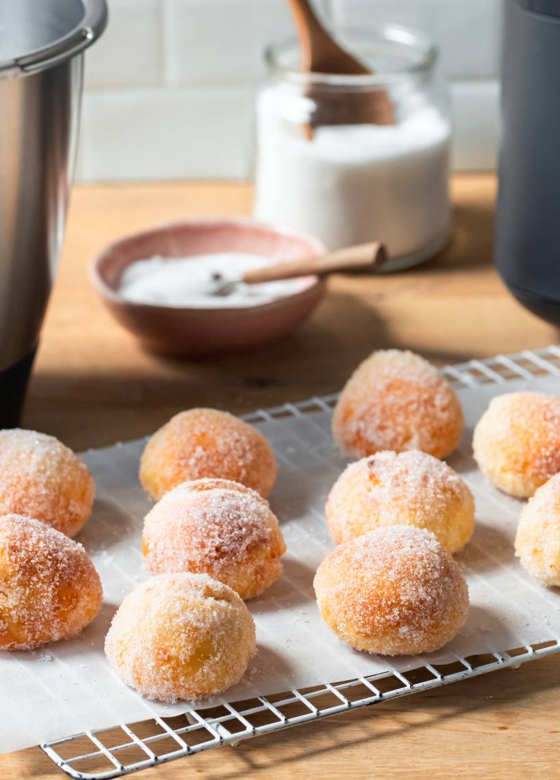 Twarogowe pączki od Monsieur Cuisine i frytkownicy beztłuszczowej