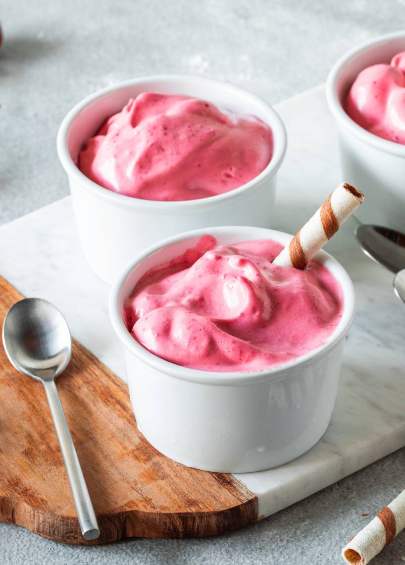 Miękkie lody wiśniowe