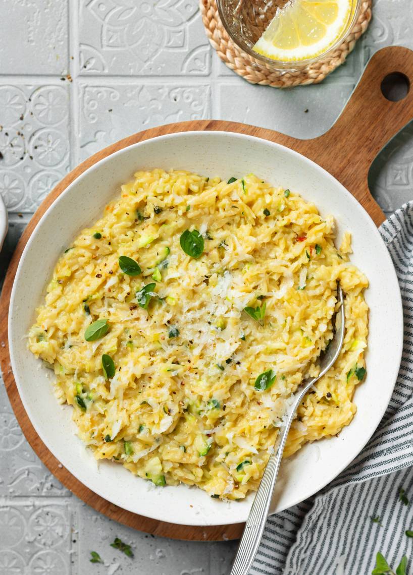 Orzotto z cukinią
