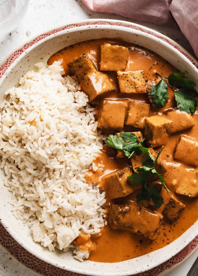 Wegetariański "Butter Chicken" z tofu
