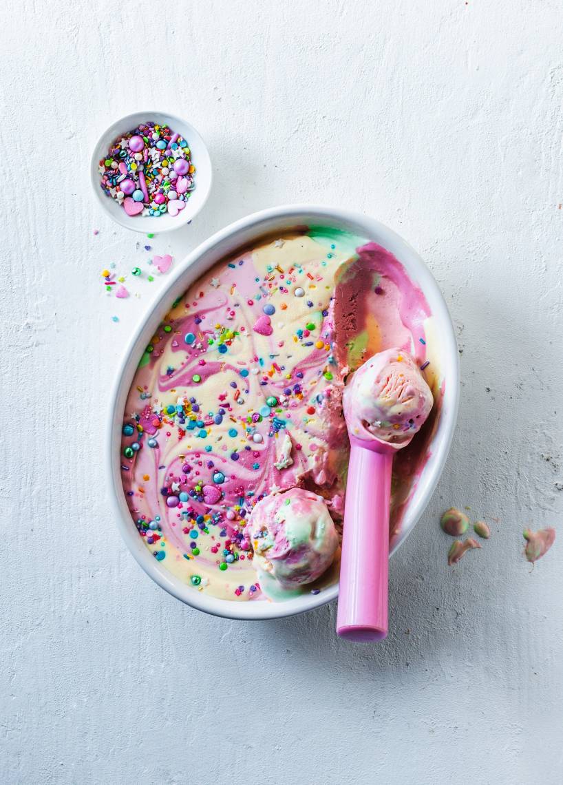 Domowe lody tęczowe