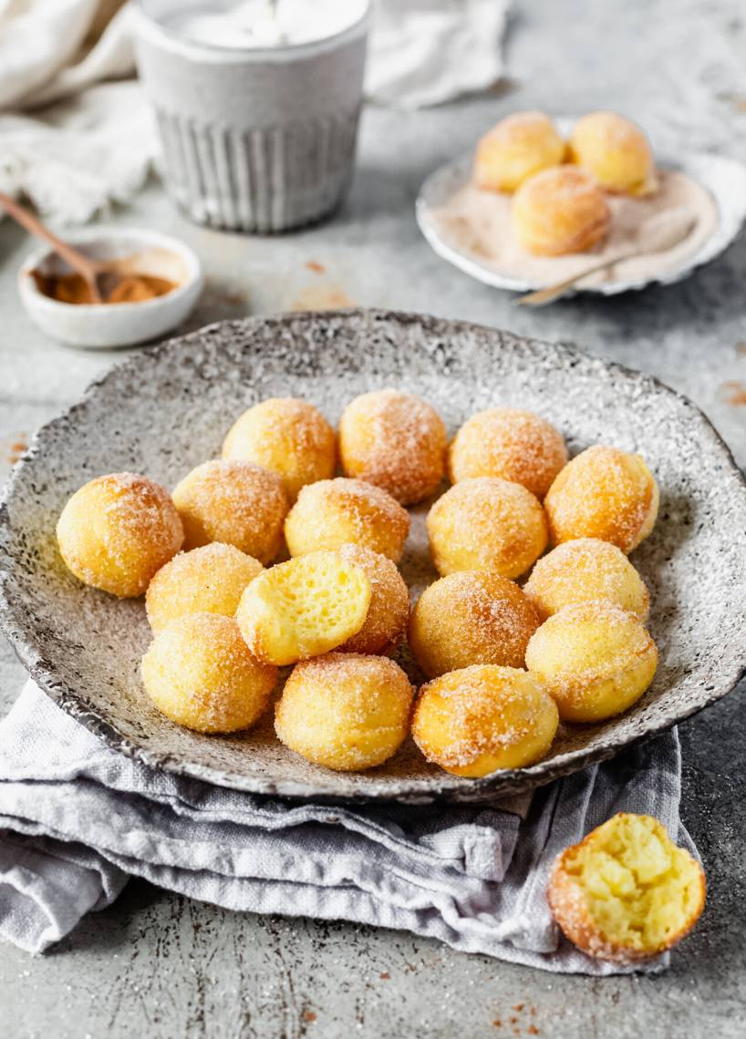 Mini pączki twarogowe