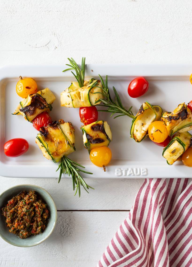 Szaszłyki z halloumi z grilla
