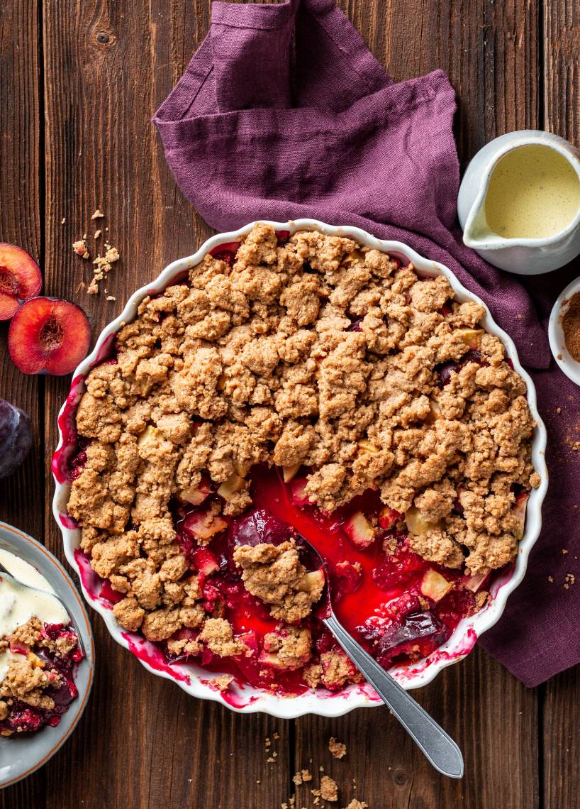Crumble jabłkowo-śliwkowe z Lidlomixa
